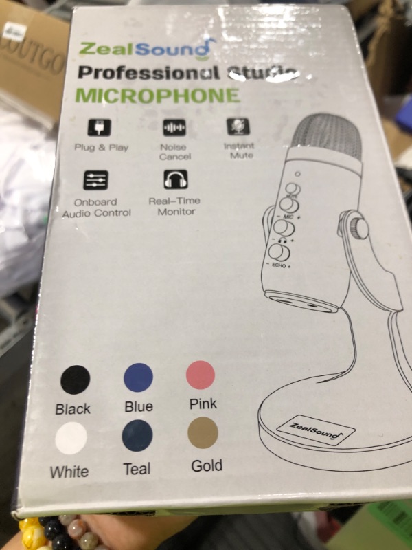 Photo 1 of ZealSound USB Microphone,Condenser Computer PC Mic,Plug&Play Gaming Microphones for PS 4&5.Headphone Output&Volume Control,Mic Gain Control,Mute Button Vocal,YouTube Podcast on Mac&Windows(Black)