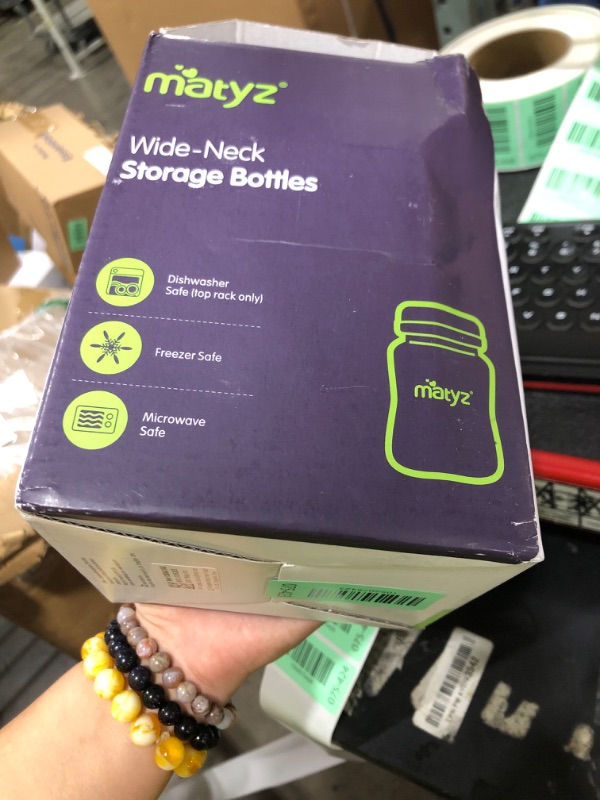 Photo 1 of Matyz 4-PACK Breast Milk Collection And Storage Bottles (Pink, 8oz Each) - No BPA Breastmilk Storage Containers With Lids - Pumping Storage Bottles For Philips Avent Medela Spectra Breast Pumps
