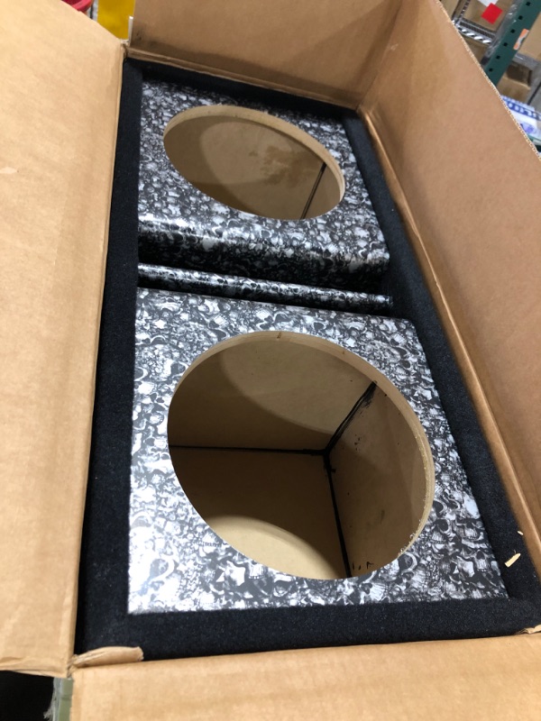 Photo 1 of Atrend GFX Series 12DVR-Reaper Black Skulls Pattern Dual Vented Divided Chamber 12" Subwoofer Enclosure
