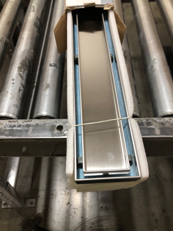 Photo 1 of Neodrain 36-Inch Linear Shower Drain with Tile Insert Grate,Brushed 304 Stainless Steel Rectangle Shower Floor Drain, Linear Drain with Leveling Feet, Hair Strainer