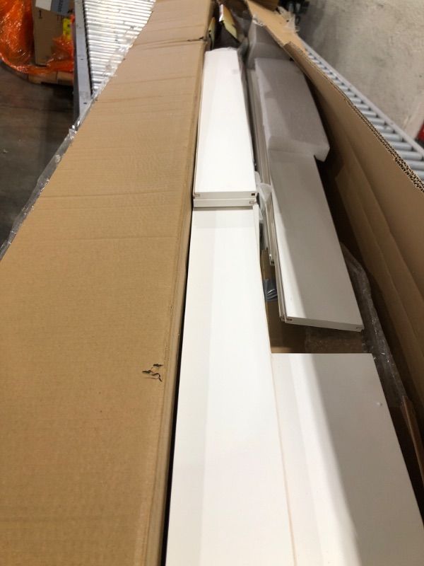 Photo 1 of EaseLife 42in x 84in (Double 21in×84in Door) Barn Door with 7FT Sliding Door Hardware & Handle Included,DIY Assemblely,Easy Install,Water-Proof,Apply to Interior Exterior Rooms,K-Frame,White