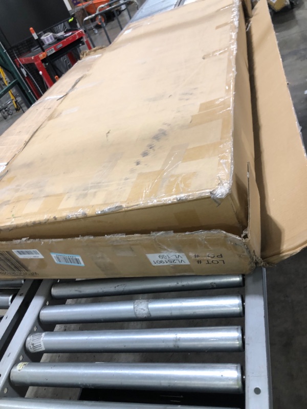 Photo 1 of Walker Edison EZ Assembly Traditional Wood Spindle Post Bed, No Box Spring Bed Frame, Modern Farmhouse Bed, King Size, Dark Brown