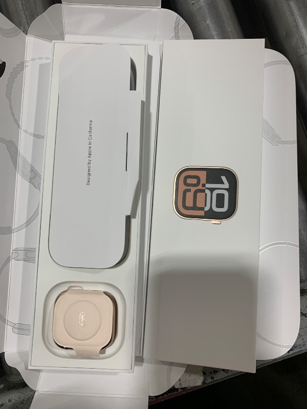 Photo 1 of Apple Watch Series 10 [GPS 42mm case] Smartwatch with Rose Gold Aluminium Case with Light Blush Sport Band - S/M. Fitness Tracker, ECG App, Always-On Retina Display, Water Resistant