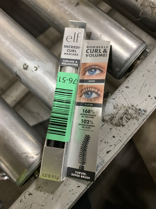 Photo 1 of e.l.f. Incredi-Curl Mascara, Volumizing Mascara For A Bold, Lasting, Lifted Curl, Smudge-Resistant Formula, Vegan & Cruelty-Free, Soft Black