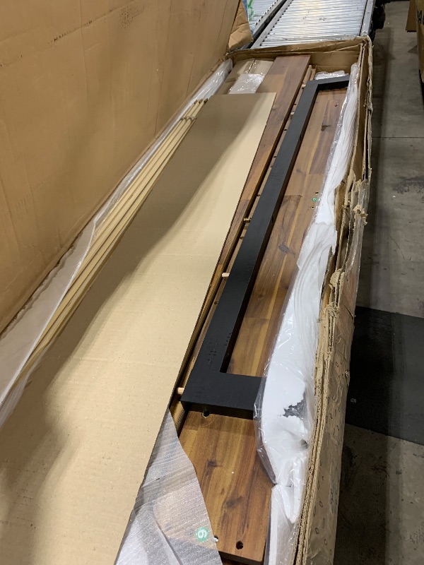 Photo 1 of ZINUS Tricia Wood Platform Bed Frame with Adjustable Headboard