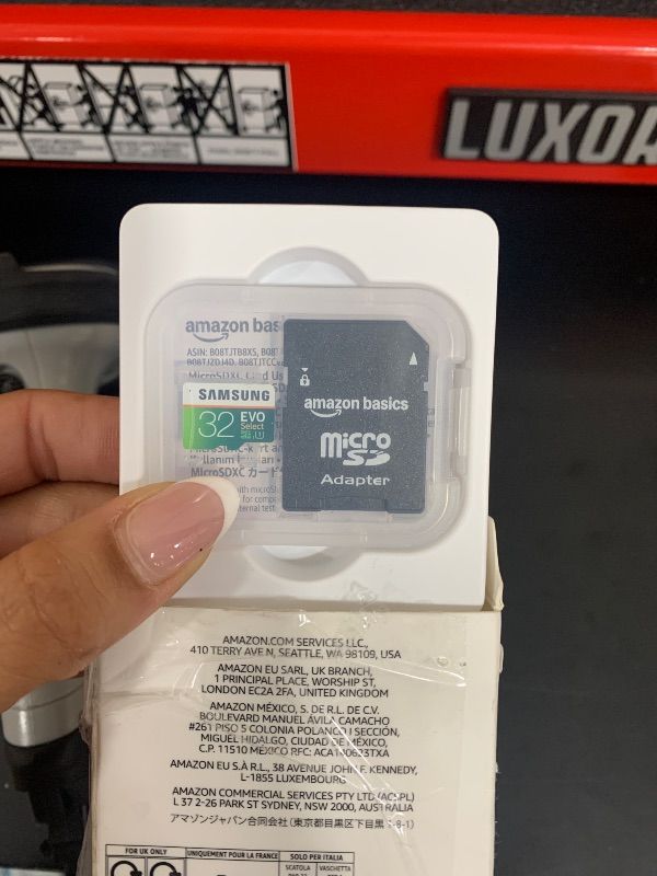 Photo 1 of Amazon Basics Micro SDXC Memory Card with Full Size Adapter, A2, U3, Read Speed up to 100 MB/s, 256 GB, Black