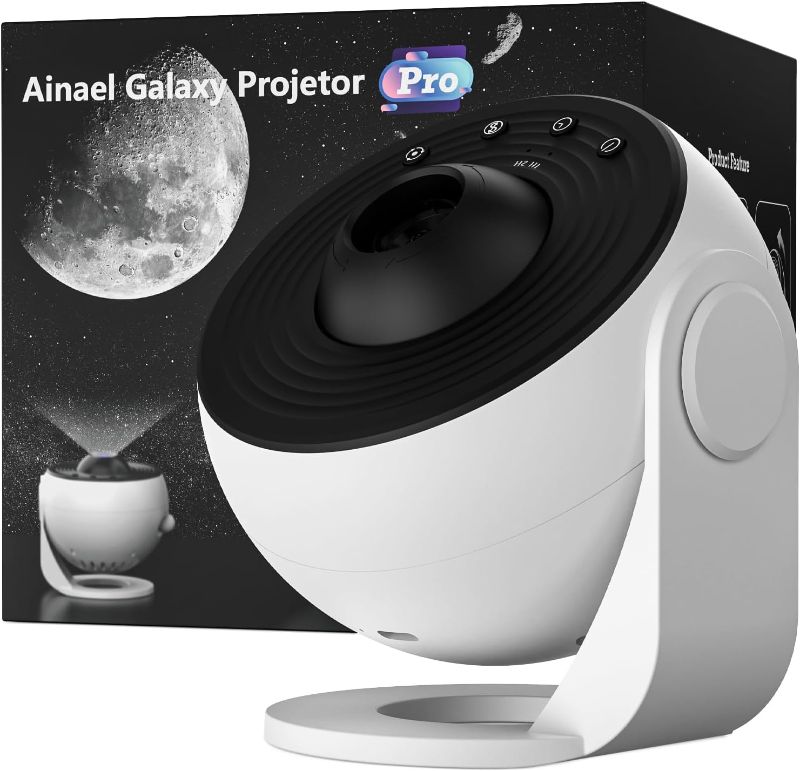 Photo 1 of Galaxy Projector, Star Projector for Bedroom with 3 HD Glass Slides Home Planetarium Starry Sky Night Light for Kids Adults, Space Ceiling Projectors for Home Decor Christmas Gifts