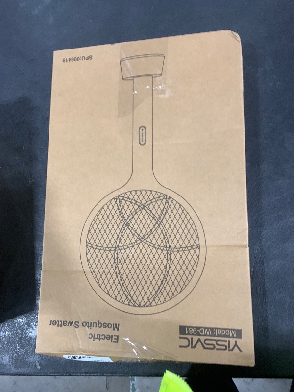 Photo 1 of YISSVIC Electric Fly Swatter Bug Zapper Racket Dual Modes Mosquito Killer with Purple Mosquito Light Rechargeable for Indoor Home Office Backyard Patio Camping