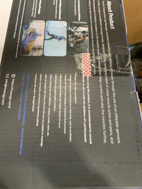 Photo 1 of Musugy Leg Massager with Heat and Compression : Sequential Compression Boots with 6 Modes,9 Intensity and 3 Heat for Circulation and Pain Relief - Christmas Birthday Gifts for Mom, Dad, Athletes, Gym