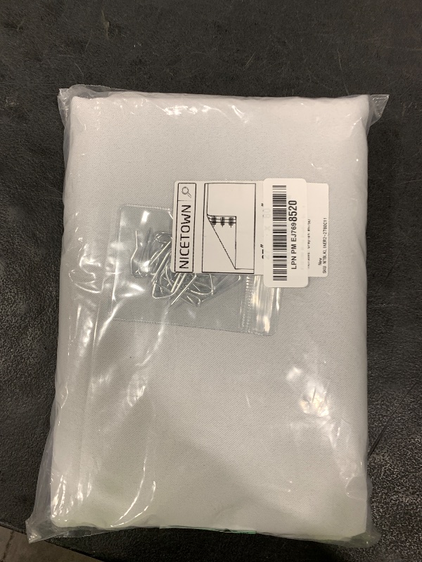 Photo 1 of NICETOWN White Blackout Curtain Liners for Window - Noise Reducing Light Blocking Liner for 84 inch Curtains (Set of 2, Each is 27" x 80", Hooks Included, Greyish White)