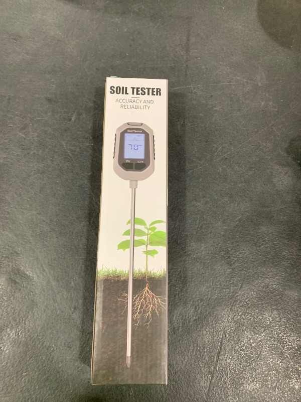 Photo 1 of YAMRON 4-in-1 Soil Moisture Meter Digital Plant Temperature/Soil Moisture/PH Meter/Sunlight Intensity Backlight LCD Display Soil Test Meter for Gardening, Farming and Outdoor Plants