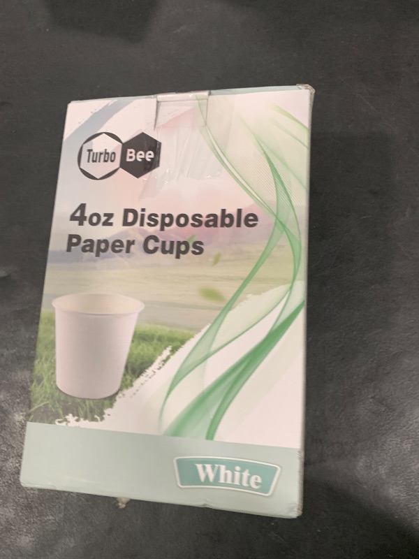 Photo 1 of Turbo Bee 300Pack 4oz Disposable Paper Cups,Hot/Cold Beverage Drinking Cup?Small Paper Cups for Bathroom and Mouthwash…