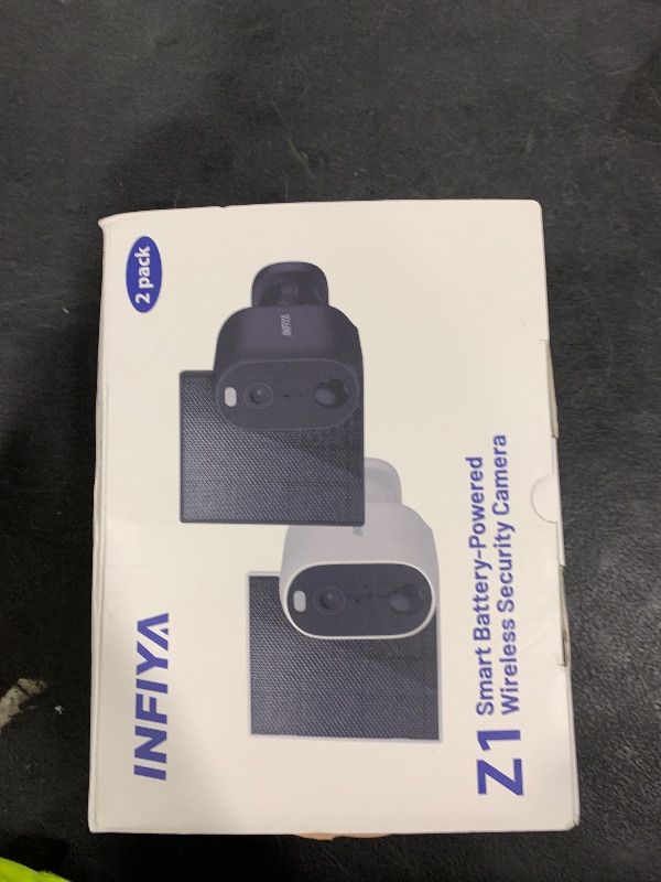 Photo 1 of INFIYA Solar Camera Outdoor Wireless-2.4GHz Wi-Fi Outside Cameras for Home Security, PIR Motion Detection, Siren Alarm, 2K Color Night Vision, SD & Cloud Storage(Optional), Work with Alexa, Z1 2P