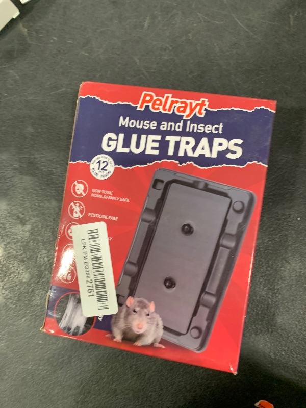 Photo 1 of Glue Mouse Traps Indoor for Home -12 Pack Sticky MouseTraps Indoor for Safe Home Pest Control. Pre-Scented, Non-Toxic Glue Boards for Mice, Mouse & & Insects. Easy to Use