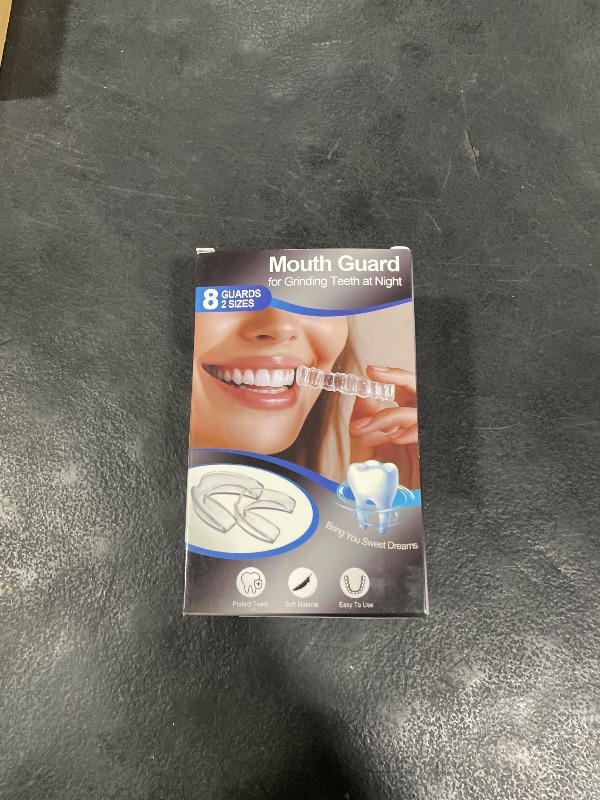 Photo 1 of Mouth Guard for Grinding Teeth at Night,8 Packs Night Guards for Teeth Grinding, Moldable Teeth Grinding Mouth Guard for Sleep,Mouthguards for Grinding of Teeth,2 Sizes & 1 Travel Case