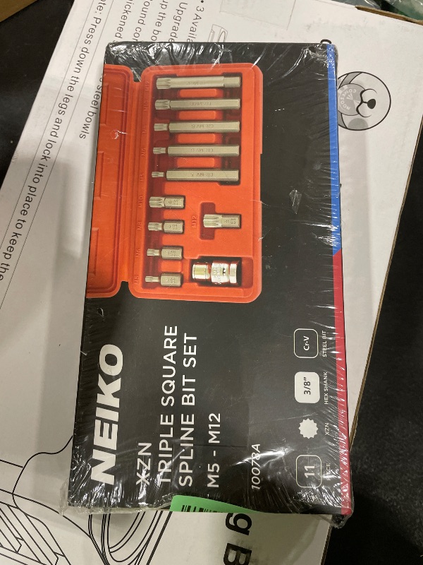 Photo 1 of NEIKO 10078A XZN Triple Square Spline Bit Socket Set | 11 Piece Long and Short | 12 Point | CrV Steel