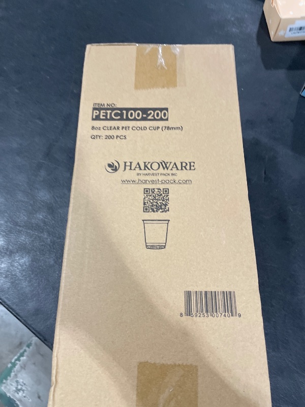 Photo 1 of [200 COUNT]HAKOWARE 8 oz Ultra Clear Disposable Plastic Cold Cups, Disposable Cup 8 oz for Wedding & Party, Plastic Cocktail Cups, Disposable Clear Cup for Iced Coffee & Cold Beverage