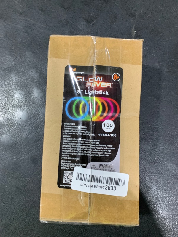 Photo 1 of Glow Fever 209pcs Glow Sticks Bulk Party Pack includes 100 8" Glow Sticks and 109 Accessories, with bonus connectors for glow sphere and eye glasses, for Party Festivals Rave Halloween