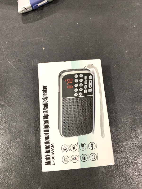 Photo 1 of Digital AM FM Radio with Bluetooth 5.3,Small Transistor Radio with Best Reception,2000mAh Rechargeable Battery Operated with 5W Speaker,TF Card USB MP3 Playback,3.5mm Earphone Jack,Flashlight