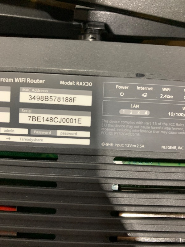 Photo 1 of NETGEAR Nighthawk WiFi 6 Router (RAX30) - Security Features, 5-Stream Dual-Band Gigabit Router, AX2400 Wireless Speed (Up to 2.4 Gbps), Covers Up to 2,000 sq.ft. and 20 Devices