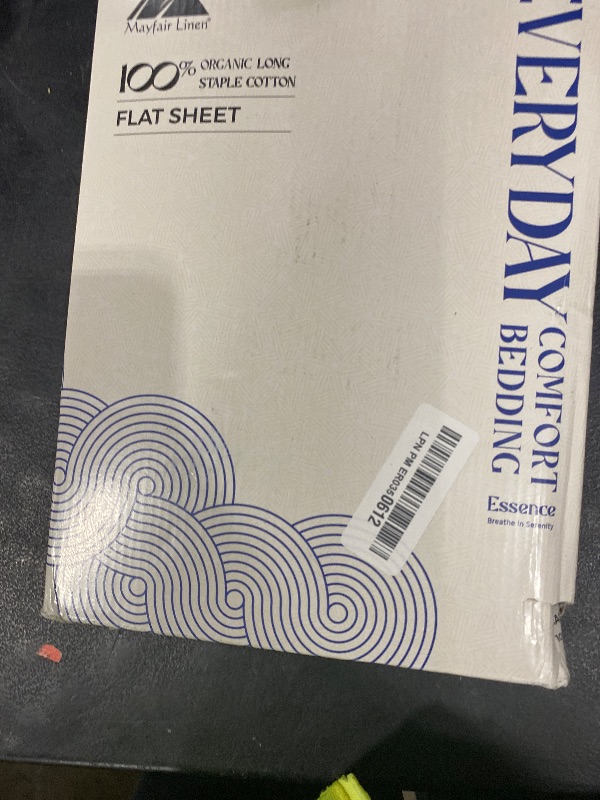 Photo 1 of TEXAS LINEN CO. 100% Organic Cotton Percale Flat Sheet California King Size - 1 PC Flat Sheet, White - Crisp, Cool and Strong Bed Linen, Top Sheets for Hot Sleepers, Luxury Breathable GOTS Certified