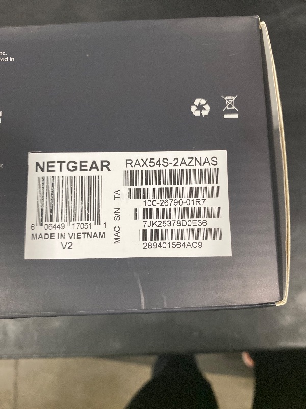 Photo 1 of NETGEAR Nighthawk 6-Stream Dual-Band WiFi 6 Router (RAX54S) – Security Features, AX5400 Wireless Speed, Up to 5.4 Gbps, Covers up to 2,500 sq. ft., 25 Devices - 1-Year Armor Subscription Included