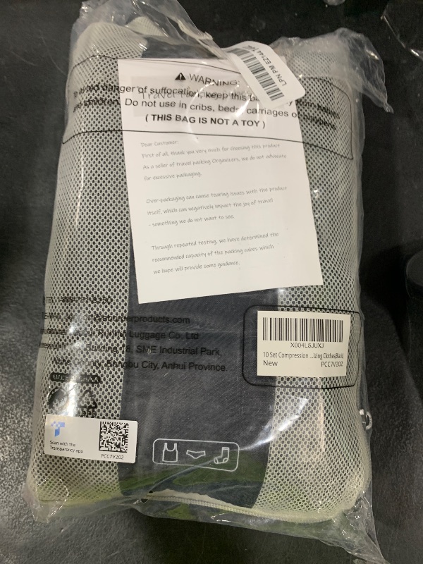 Photo 1 of 10 Set Compression Packing Cubes for Travel Essentials,Compressible Expandable Packing Cubes for Suitcase,OlarHike Luggage Organizer Bags for Travel,Handy Helper for Organizing Clothes(Black)