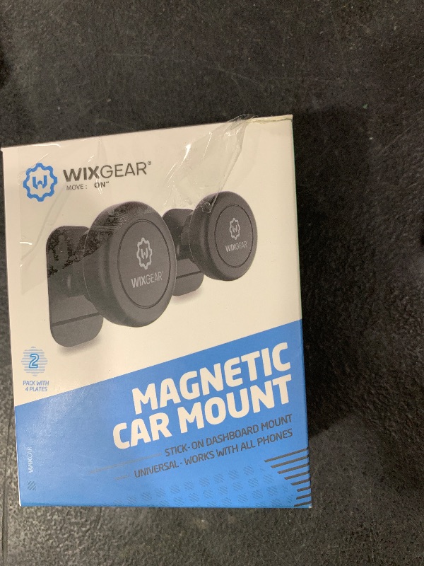 Photo 1 of WixGear Magnetic Car Mount [2-Pack] - Universal Stick-On Dashboard Magnetic Phone Holder for Car, Strong Magnet Mount for Cell Phones & Mini Tablets with Swift-Snap Technology