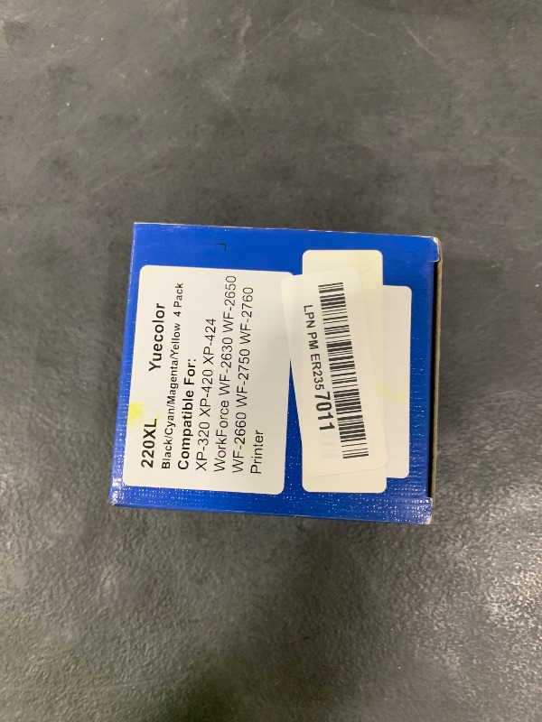 Photo 1 of 220XL Ink Cartridges Remanufactured for EPSON 220 DURABrite Ultra Ink Black & Standard Color with Latest Chip for Workforce WF-2750 WF-2760 WF-2630 WF-2650 Printer (Black, Cyan, Magenta, Yellow)