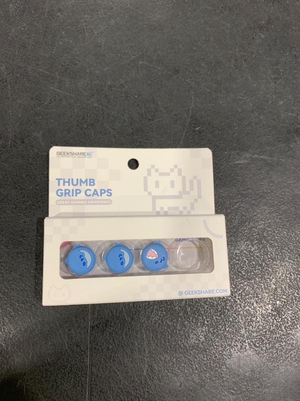 Photo 1 of GeekShare Cute Silicone Joy Con Thumb Grip Caps, Joystick Cover Compatible with Switch/OLED/Switch Lite,4PCS - Little Shark