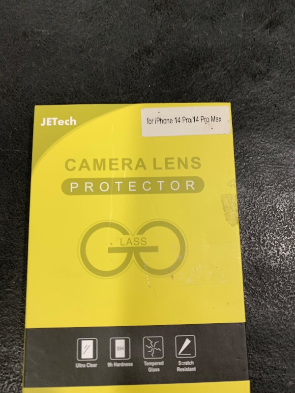 Photo 1 of JETech Camera Lens Protector for iPhone 14 Pro 6.1-Inch and iPhone 14 Pro Max 6.7-Inch, 9H Tempered Glass, Anti-Scratch, Case Friendly, Does Not Affect Night Shots, HD Clear, 3-Pack