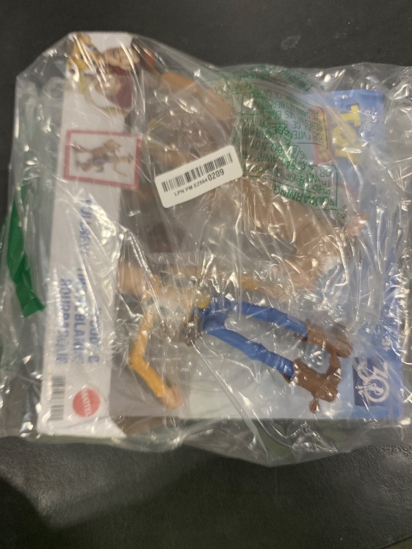 Photo 1 of Mattel Disney Pixar Toy Story 4 Movie Set of 2 Action Figures, Collectible Pack Includes with Woody with Removable Hat & Rideable Bullseye