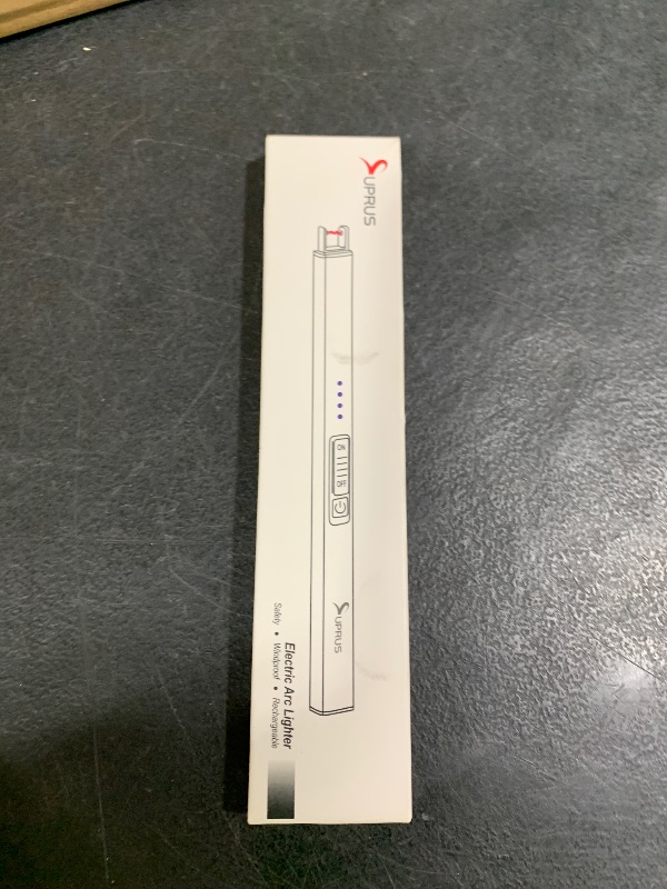 Photo 1 of SUPRUS Electric Lighter Arc Windproof Flameless USB Rechargeable Lighter with Safety Lock for Candle BBQ Camping (Green)