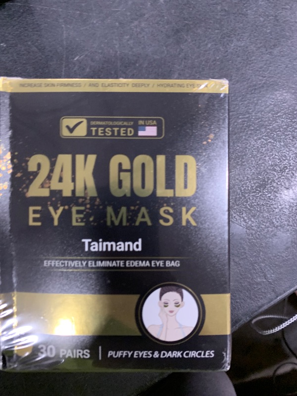 Photo 1 of Taimand Under Eye Patches (30 Pairs), 24K Gold Under Eye Mask for Puffy Eyes, Dark Circles,Bags and Wrinkles with Collagen,Relieves Pressure and Reduces Wrinkles,Revitalises and Refreshes Your Skin
