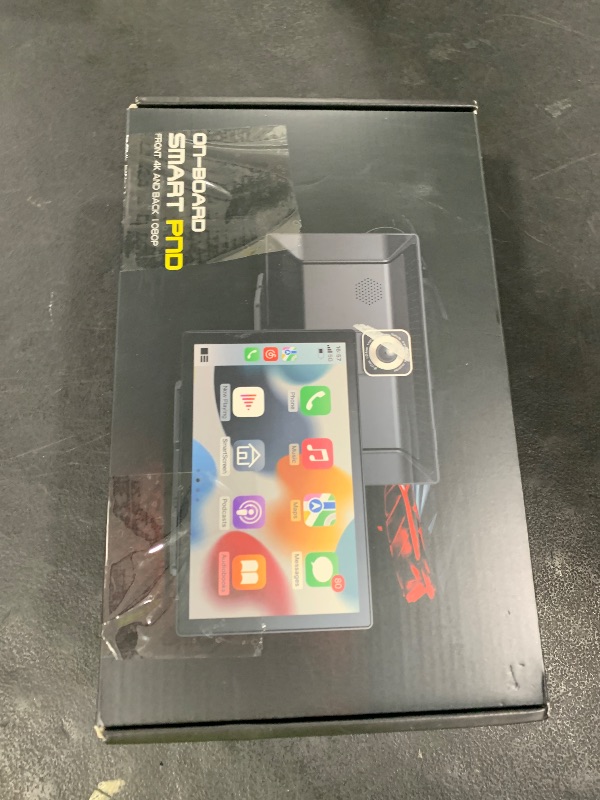 Photo 1 of Wireless CarPlay Screen - 9'' Portable Car Stereo with 4K Dash Cam, 1080P Backup Camera, Satellite Radio, Apple CarPlay & Android Auto, GPS Navigation/AirPlay/Voice Control