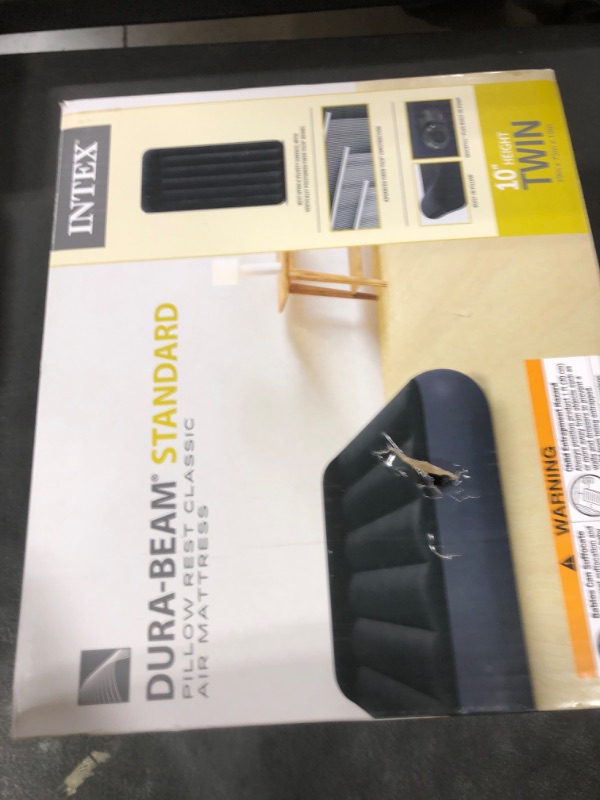 Photo 1 of Intex Dura-Beam Standard Series Pillow Rest Classic Airbed with Internal Electric Pump, Twin