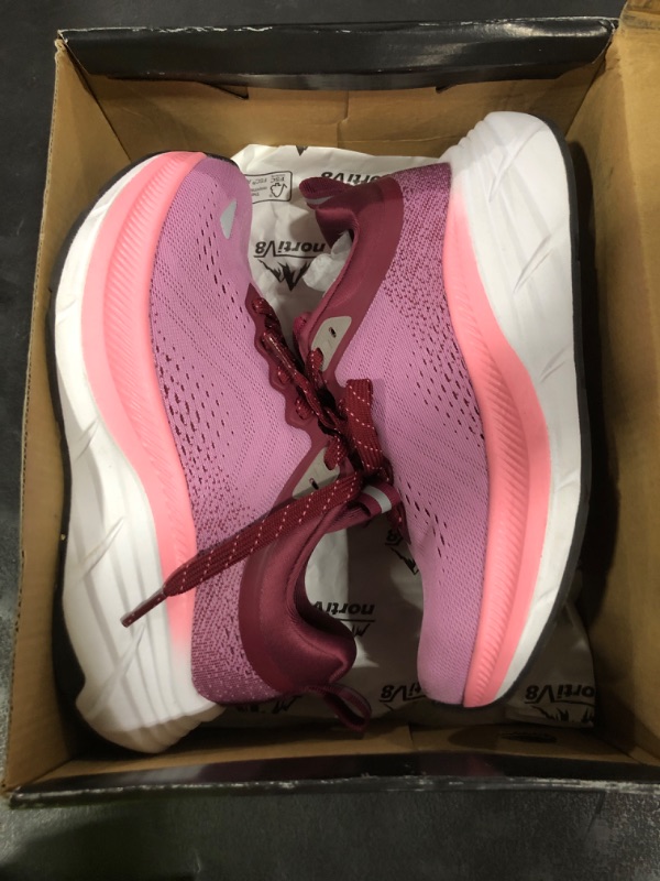 Photo 1 of NORTIV 8 Women's Walking Shoes Cushion Comfortable ActiveBreeze Running Tennis Shoes Non-Slip Workout Gym Sports Athletic Breathable Fashion Sneakers,Size 6.5,Purple,SNWS248W