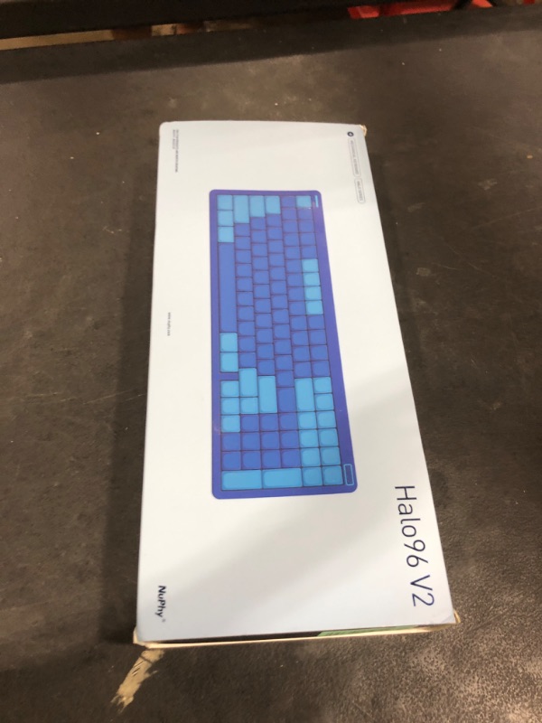 Photo 1 of nuphy Halo96 V2 Wireless Keyboard,Gasket Structure,96% Hot Swappable Gaming Keyboard, 99 Kyes RGB Backlit Mechanical Keyboard, Support QMK/VIA,Bluetooth/USB-C/2.4GHz-Blue,Raspberry Switches(46gf)