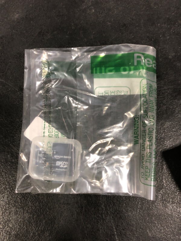 Photo 1 of Amazon Basics Micro SDXC Memory Card with Full Size Adapter, A2, U3, Read Speed up to 100 MB/s, 256 GB, Black