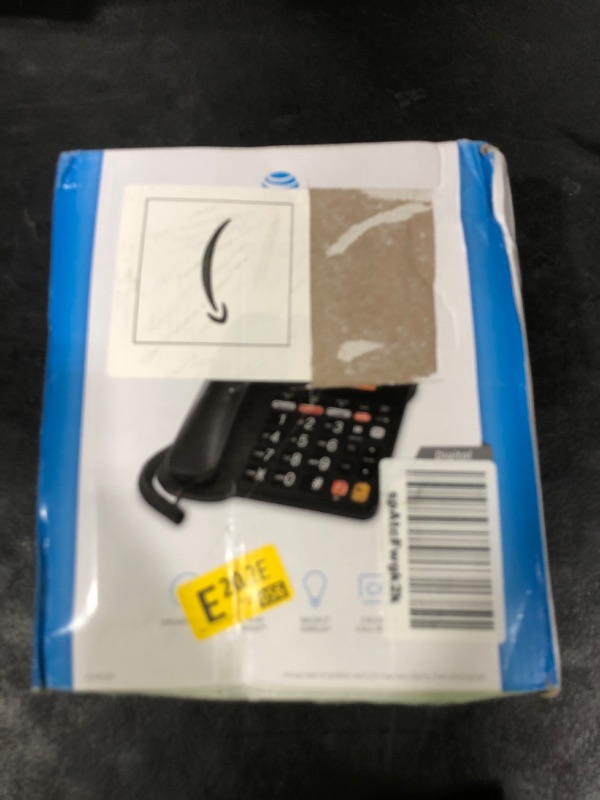 Photo 1 of AT&T CD4930 Corded Phone with Digital Answering System and Caller ID, Extra-Large Tilt Display & Buttons, Black