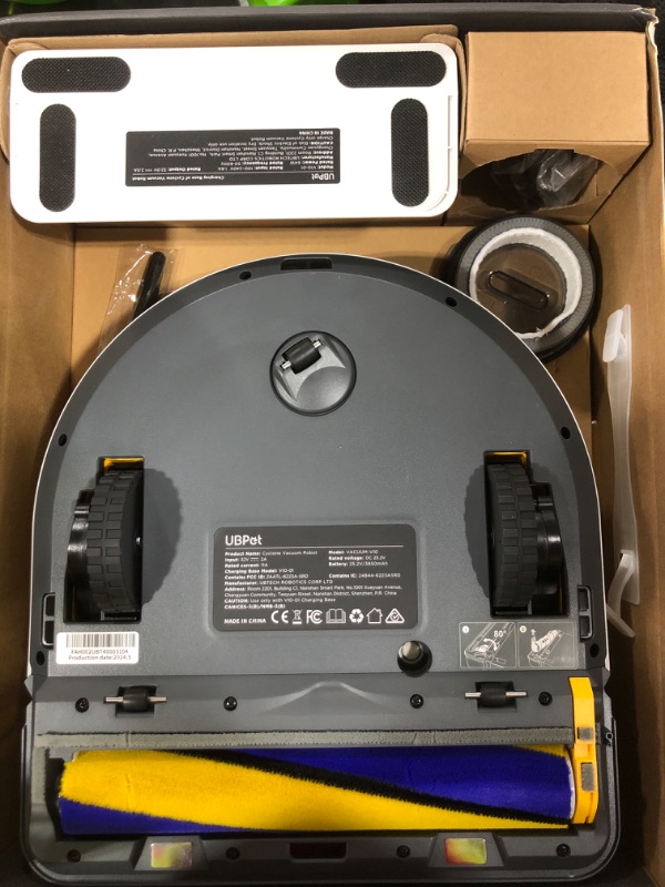 Photo 1 of UBPET Robot Vacuum Cleaner, 22,000Pa Ultra-Strong Suction - Automatic Robot Vacuum for Pet Hair & Carpets, Tangle-Free Cleaning, Smart Mapping with LiDAR Navigation, App Controlled Vacuum Robot (V10)