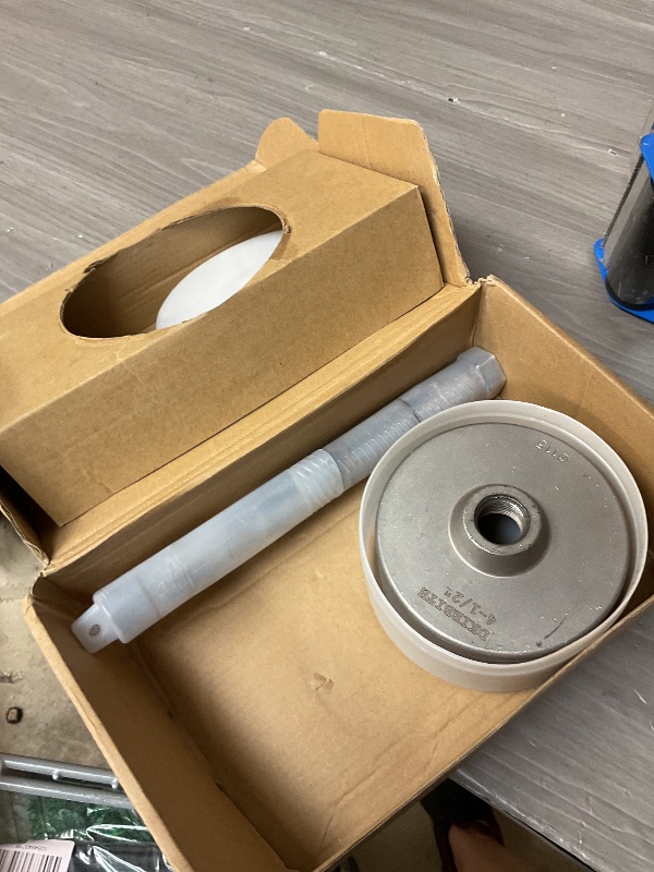 Photo 1 of 4-1/2" Concrete Hole Saw, 115mm Tungsten Steel Core Bit for Cinder Block, Brick, Rock, Plank Walls for Pipes or mini Split Lines, with SDS Plus Shank and 2 Center Positioning Drill Bits.