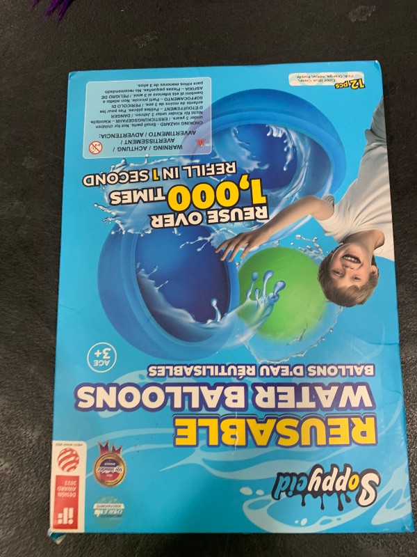 Photo 1 of 12Pcs Reusable Water Balloons, Pool Beach water Toys for Boys and Girls, Outdoor Summer Toys for Kids Ages 3-12
