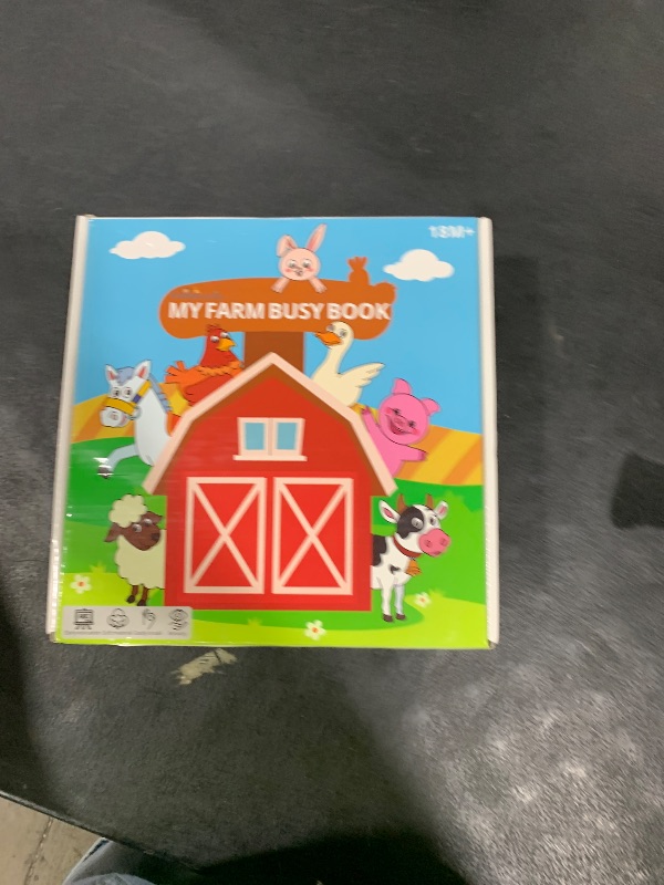 Photo 1 of Farm Busy Book for Toddlers 1-3, Montessori Busy Board for 1 Year Old, Fine Motor Skills Quiet Activity Book – Educational Learning for Boys and Girls, Travel-Themed Toy for Airplane and Car