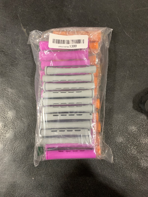 Photo 1 of WILLBOND 36 Pieces Cold Wave Rod Hair Perm Rods Hair Rollers Perming Curlers with Steel Rat Tail Comb for Hairdressing Styling(Purple, Gray, Orange,0.87 Inch, 0.75 Inch,0.59 Inch)