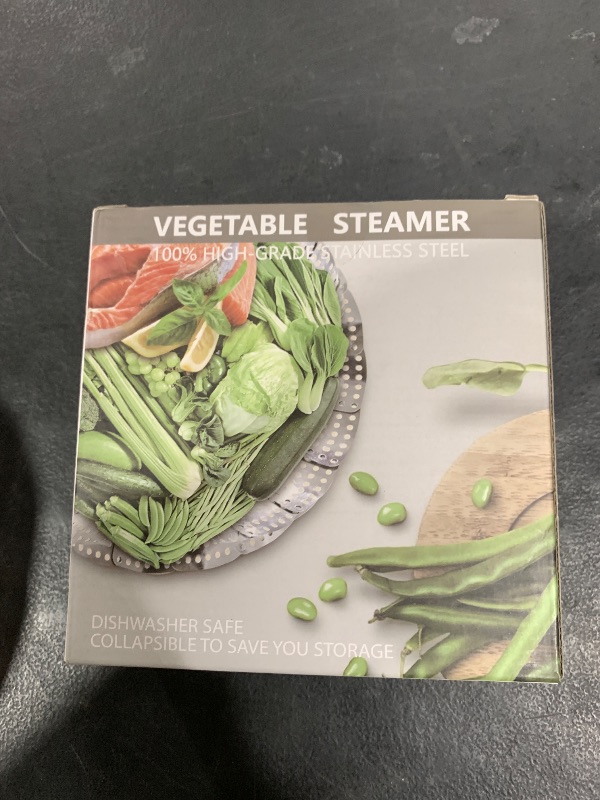 Photo 1 of Consevisen Vegetable Steamer Basket for Cooking Food, Stainless Steel Veggie Steam Basket for Pot, Folding Expandable Steaming Insert with Extendable Handle Fits Various Size Pot, 6.4" to 10"