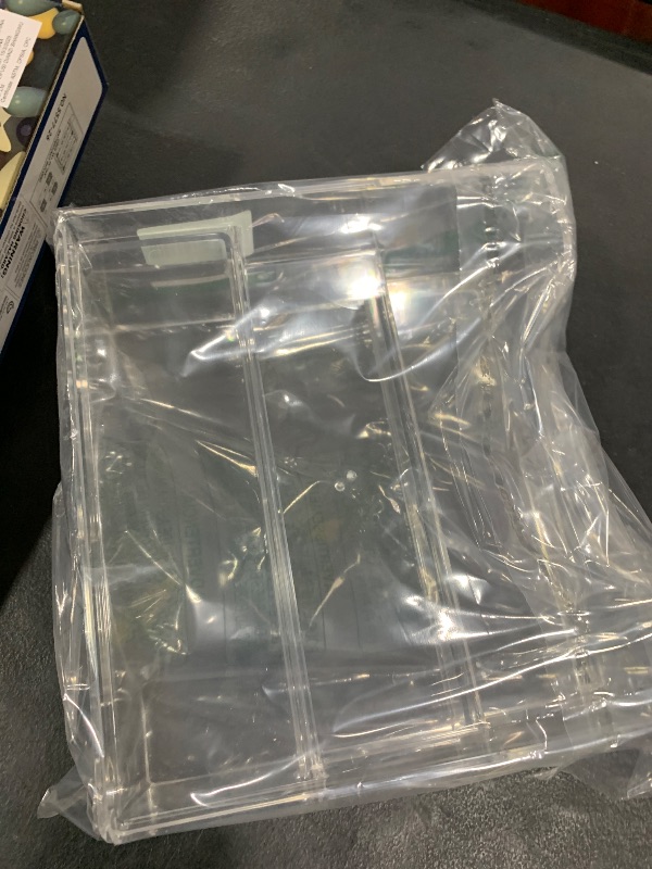 Photo 1 of Yieach 3 Tiered Acrylic Display Stands for Cupcake Stand,Perfume Shelf Organizer,Figure and Funko Pop Display,No Installation,Clear Table Risers Display Stands for Collectibles,Makeup and Dessert,2PCS