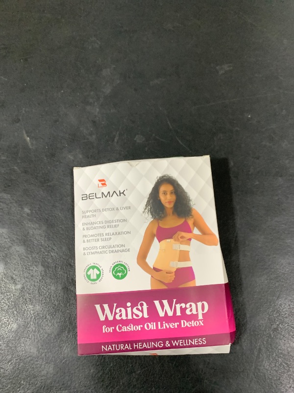 Photo 1 of Castor Oil Pack Wrap for Stomach – 100% Organic Cotton Inner Layer, Reusable & Leak-Proof Castor Oil Compress, Comfortable Belly and Body Wrap