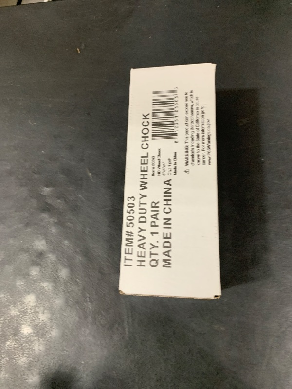 Photo 1 of MAXXHAUL 50503 High Visibility Heavy Duty Poly Foam Wheel Chock 8" x 4" x 4" - Pair