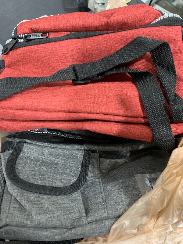 Photo 1 of opux Lunch Bag Women Insulated, Adult Lunch Box Cooler, Lunch Box for Men, Dual Compartment Lunchbox for Work, Leakproof Double Decker Lunch Bag, Soft Lunch Pail Tote Girls Boys Kids School, Red